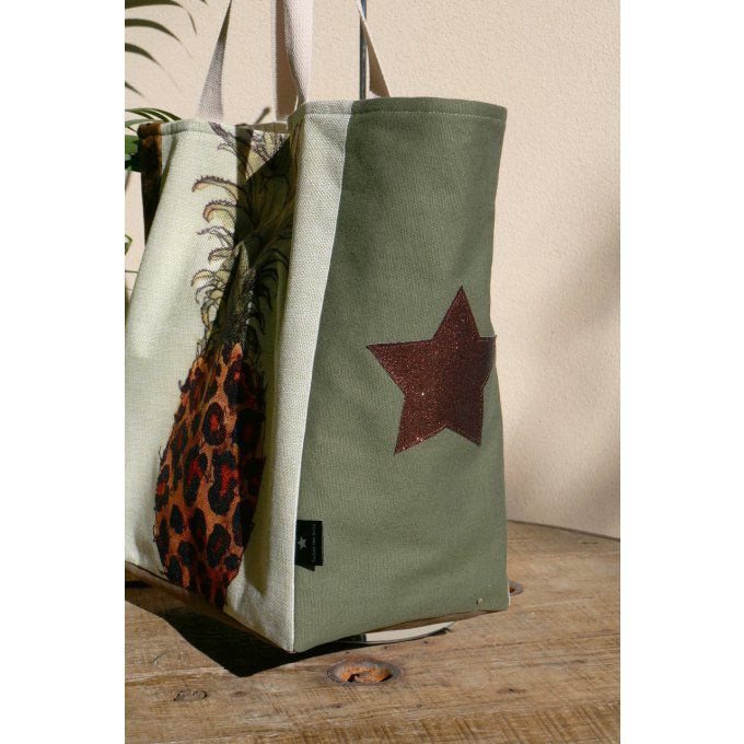 Cabas d'été Ananas léopard