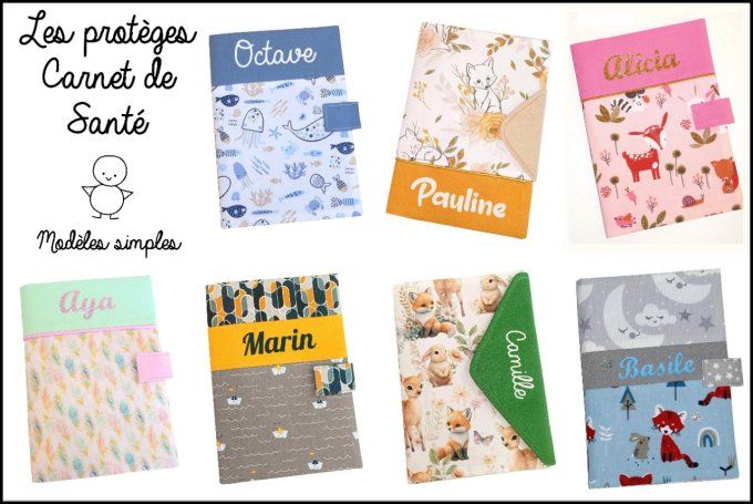 Les protèges carnet de santé - Modèles simples