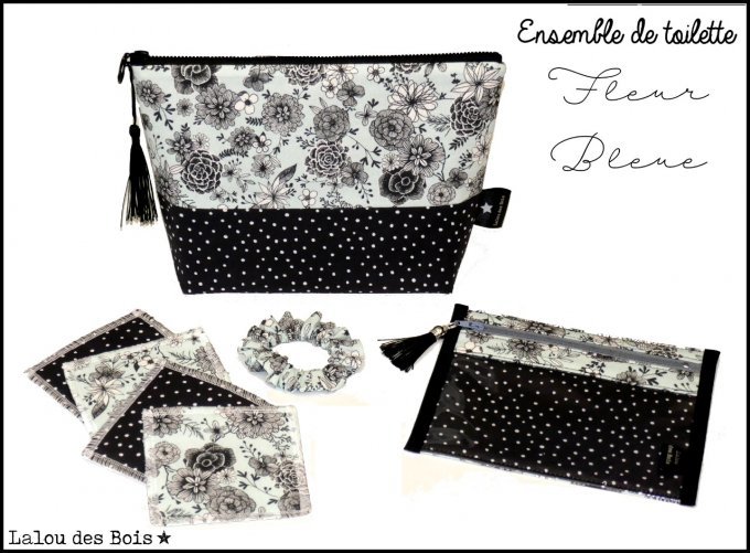 Ensemble de toilette Fleur Bleue