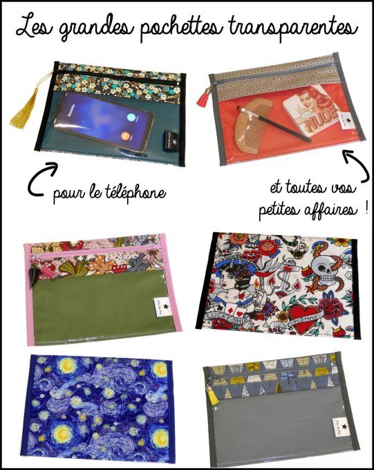 Les grandes pochettes transparentes