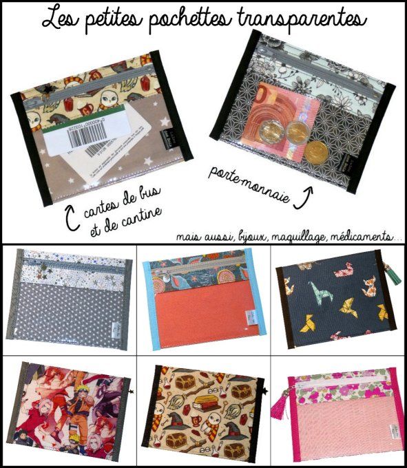 Les petites pochettes transparentes