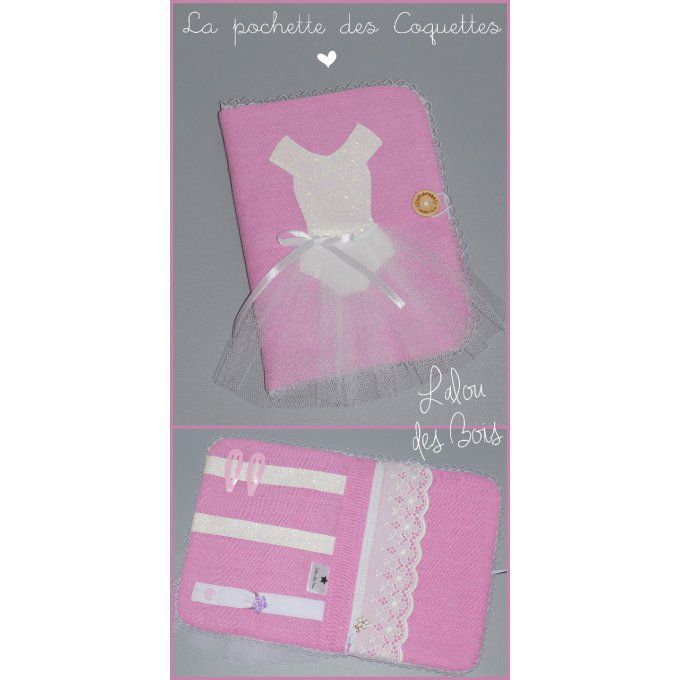 Pochette des Coquettes Ballerine lin rose