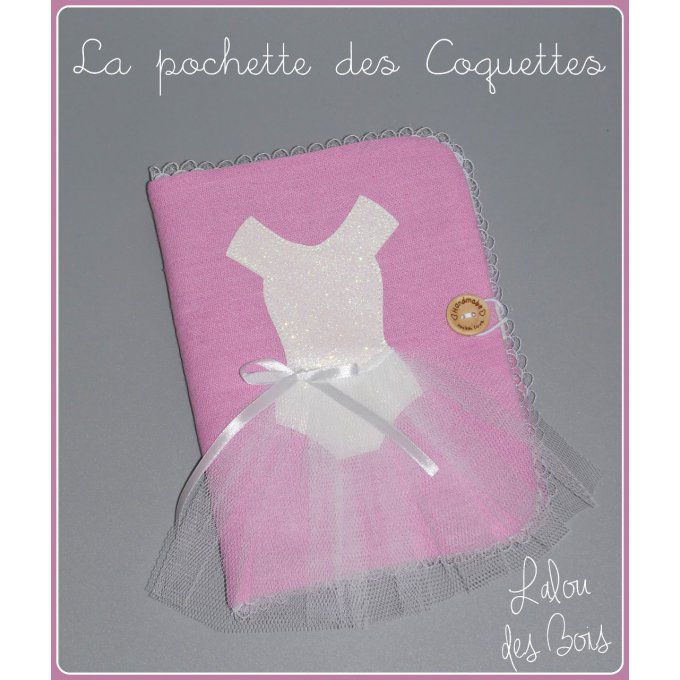 Pochette des Coquettes Ballerine lin rose