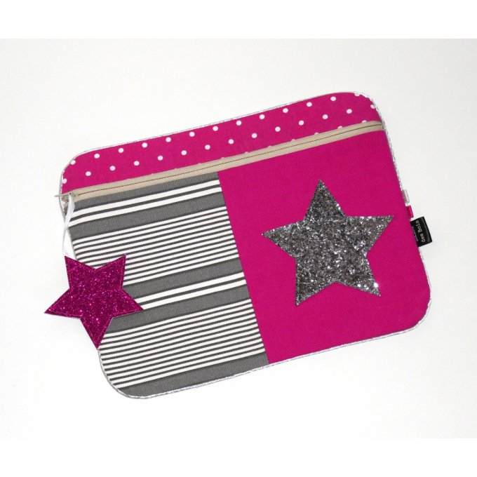 Pochette GM Fuchsia & argent