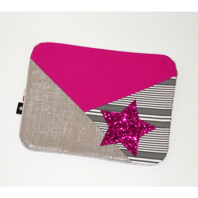 Pochette GM Fuchsia & argent