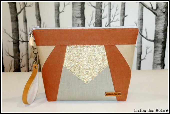 Grande pochette Lin Origami