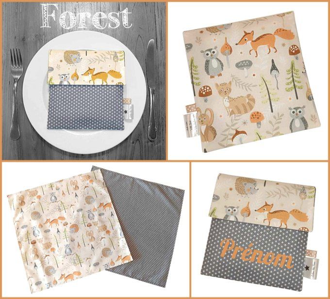 Serviettes de table & pochette