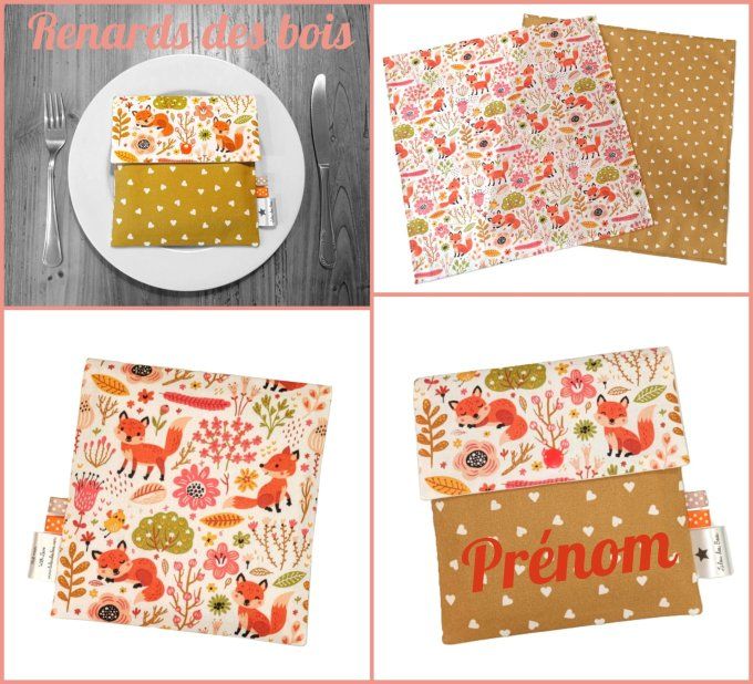 Serviettes de table & pochette